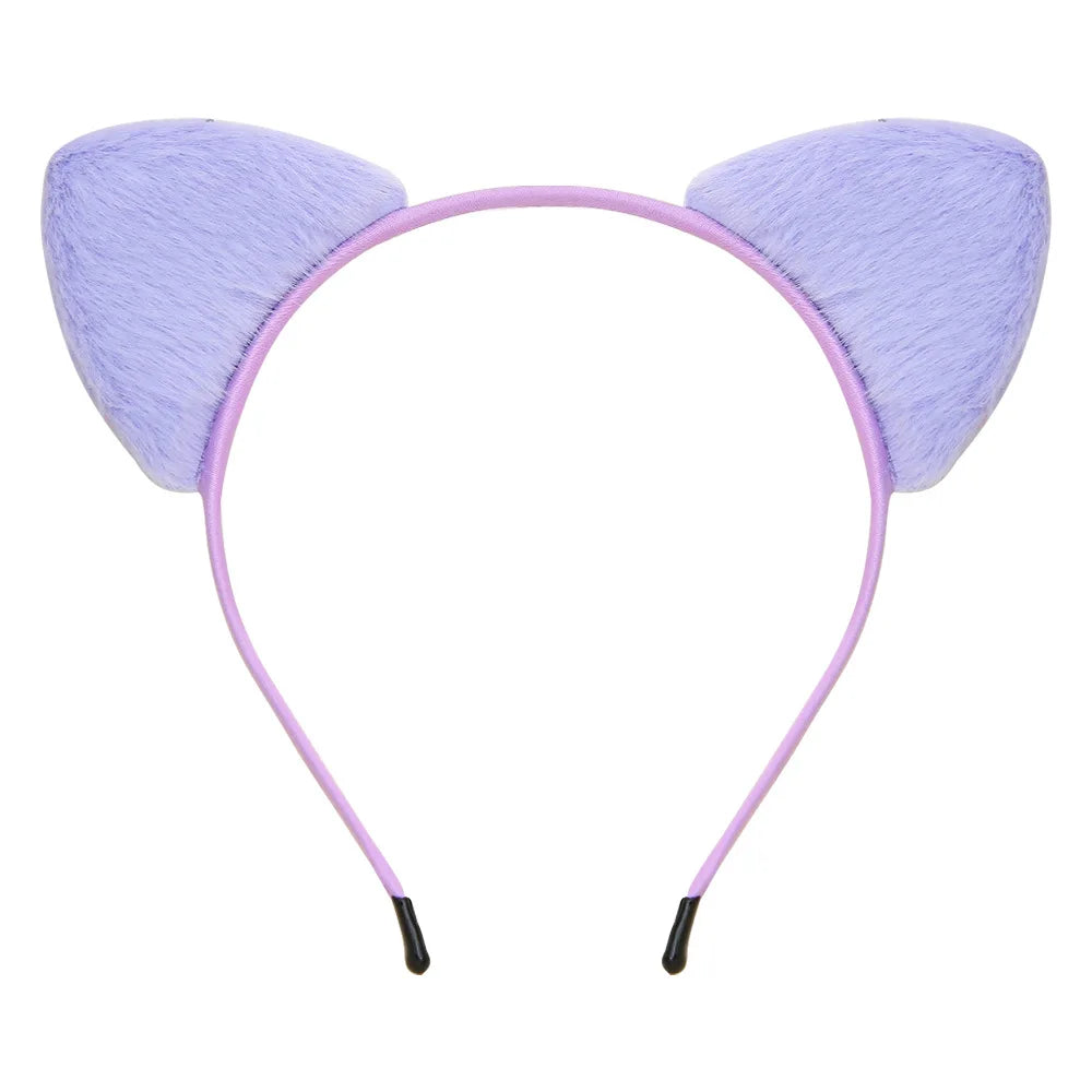 Cute Furry Cat Ears Headband – Cosplay Fancy Dress Hairband for Women & Girls