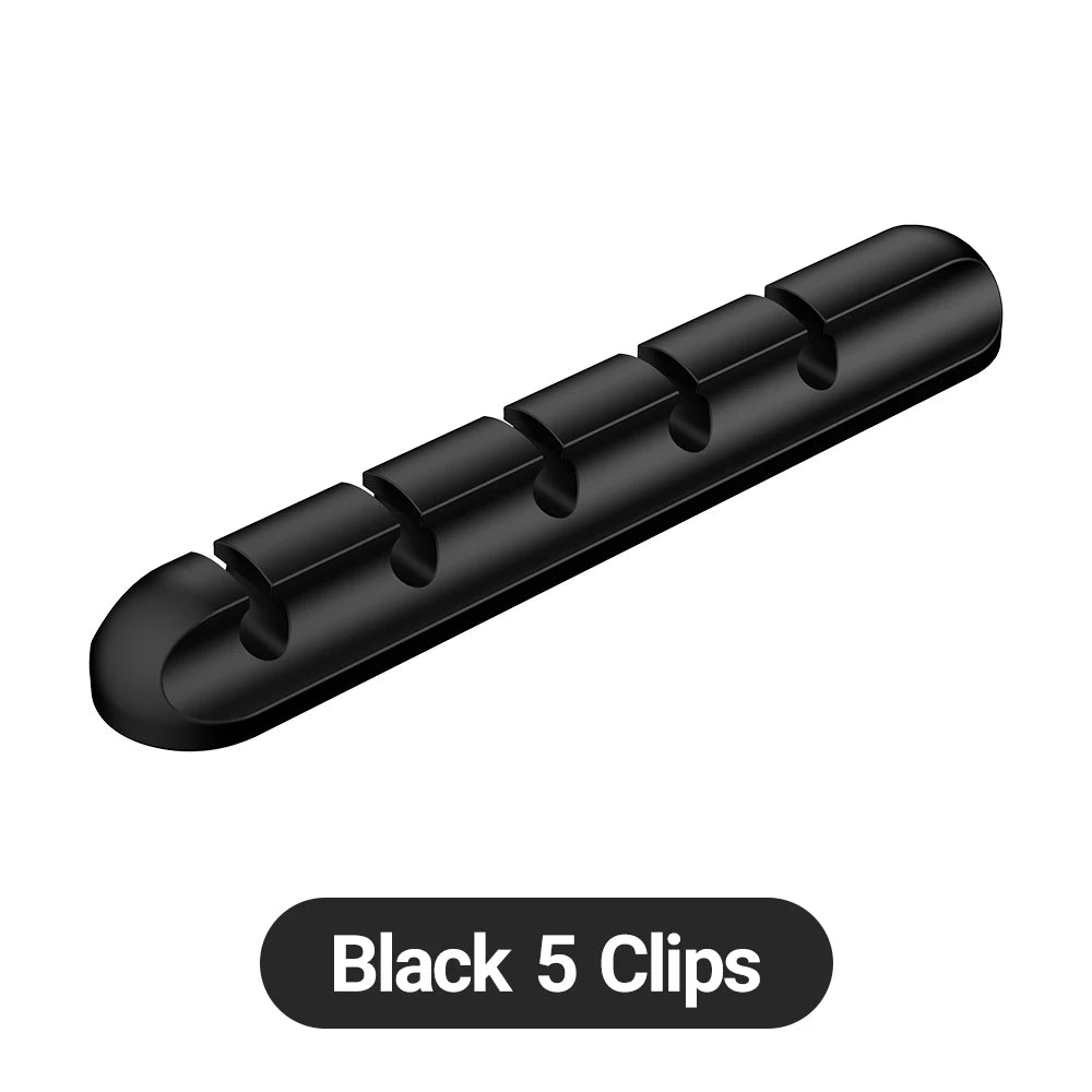 Adhesive Cable Holder Clips, Self-Stick Wire Organizer for Desk, Car & Wall