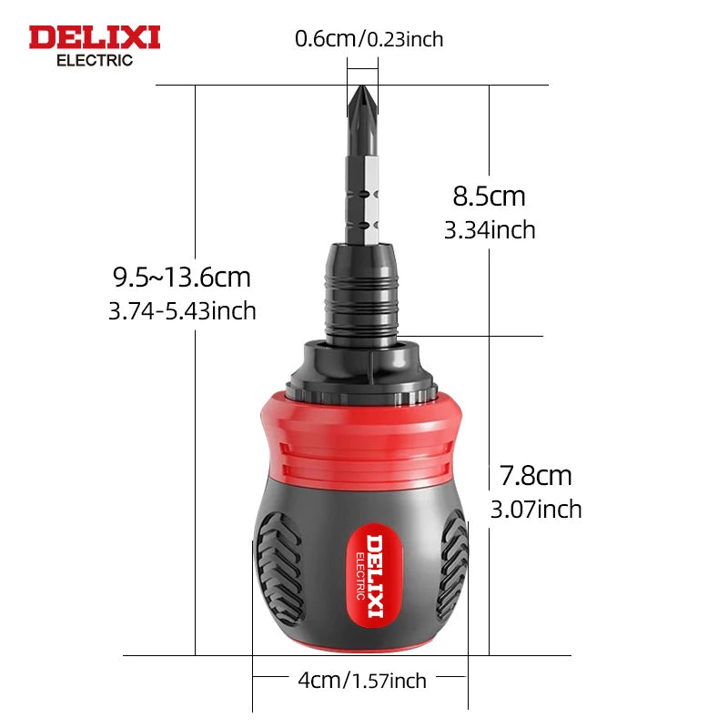 Ratchet Screwdriver Set 13 Pieces, Extendable Multi-Functional Mini Household Tool