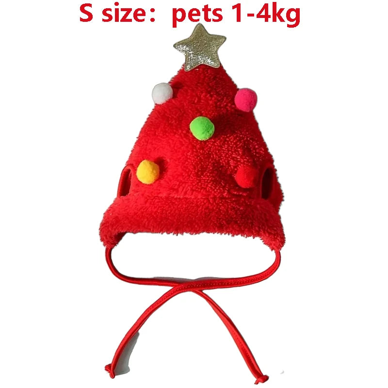 Christmas Pet Reindeer Antler Hat Costume Set - Bandana Bib Scarf for Dogs & Cats