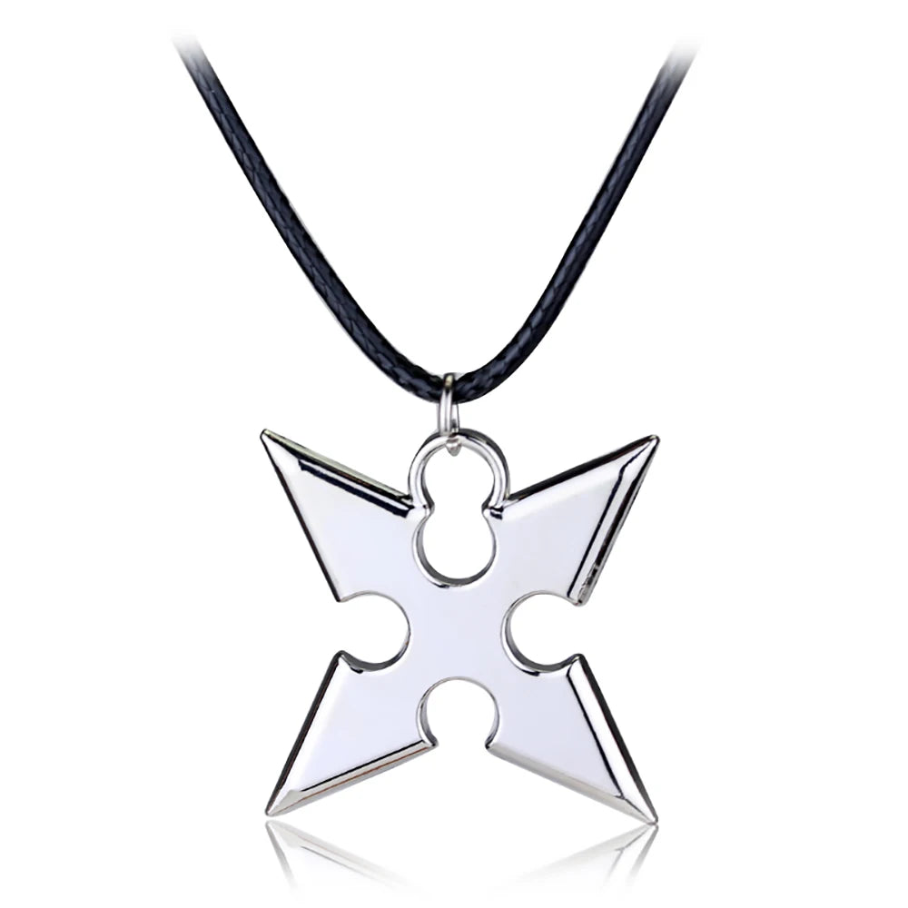 Kingdom Hearts Sora Key Blade Chain Pendant Necklace - Crown Charm Choker for Cosplay & Gaming Fans