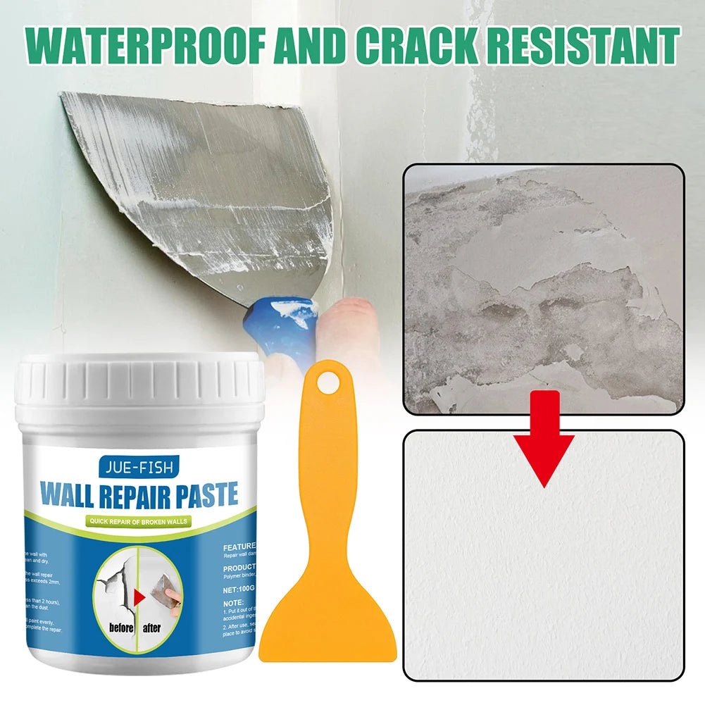 Wall Mending Agent Drywall Repair Kit with Scraper, Fast Crack Filler