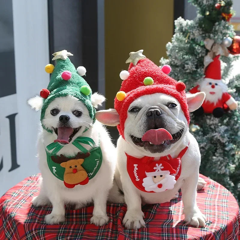 Christmas Pet Santa Hat – Festive Xmas Costume Cap for Dogs & Cats
