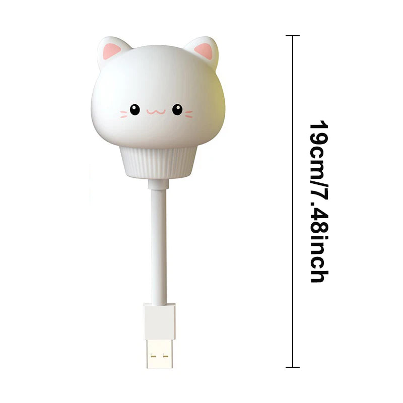 Cute Cartoon LED Night Light – USB Remote Control Bear, Chick & Kitten Bedside Lamp for Kids