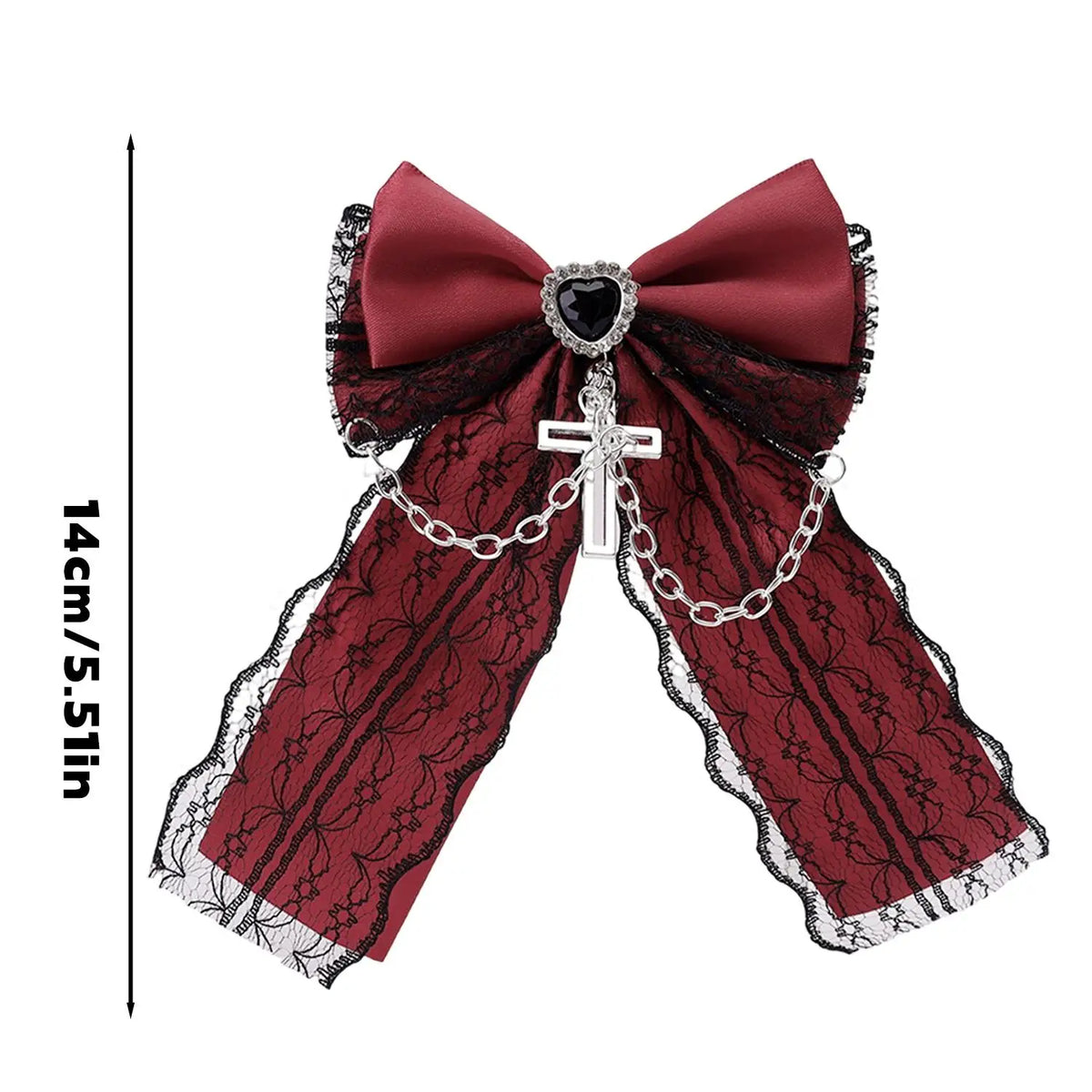 Gothic Dark Style Bowknot Hair Clips – 4pcs Lolita Dressing Bow Barrettes for Girls