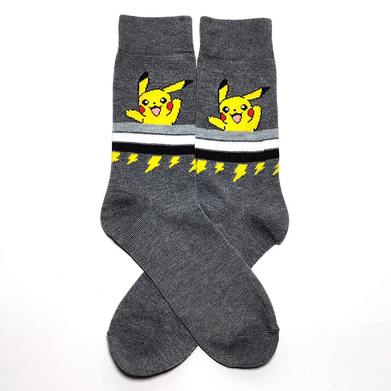 Pokémon Long Crew Socks – Pikachu, Eevee & Gengar Anime Cartoon Harajuku Athletic Socks