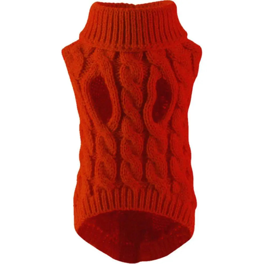 Knitted Turtleneck Pet Sweater Winter Dog Cat Costume Clothes