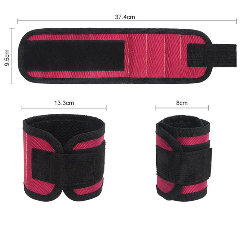 Magnetic Wristband for Screws, Nails & Drill Bits - Hands-Free Tool Holder Wrist Band