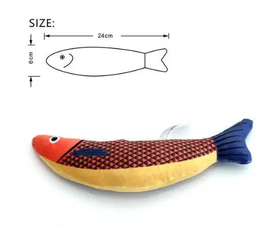 Fish Shape Catnip Cat Toy Plush Teeth Grinding Interactive Kitten Chew Toy