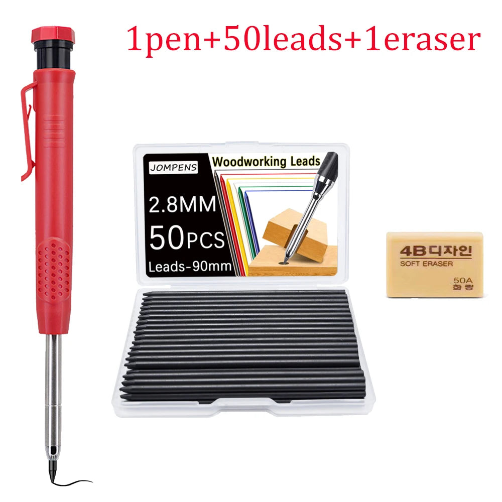 Carpenter Pencil Set 2.8mm Flat Construction Marking Pencils