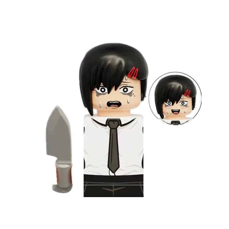 Chainsaw Man Building Block Figures, Mini Anime Brick Minifigs Collectible Gift