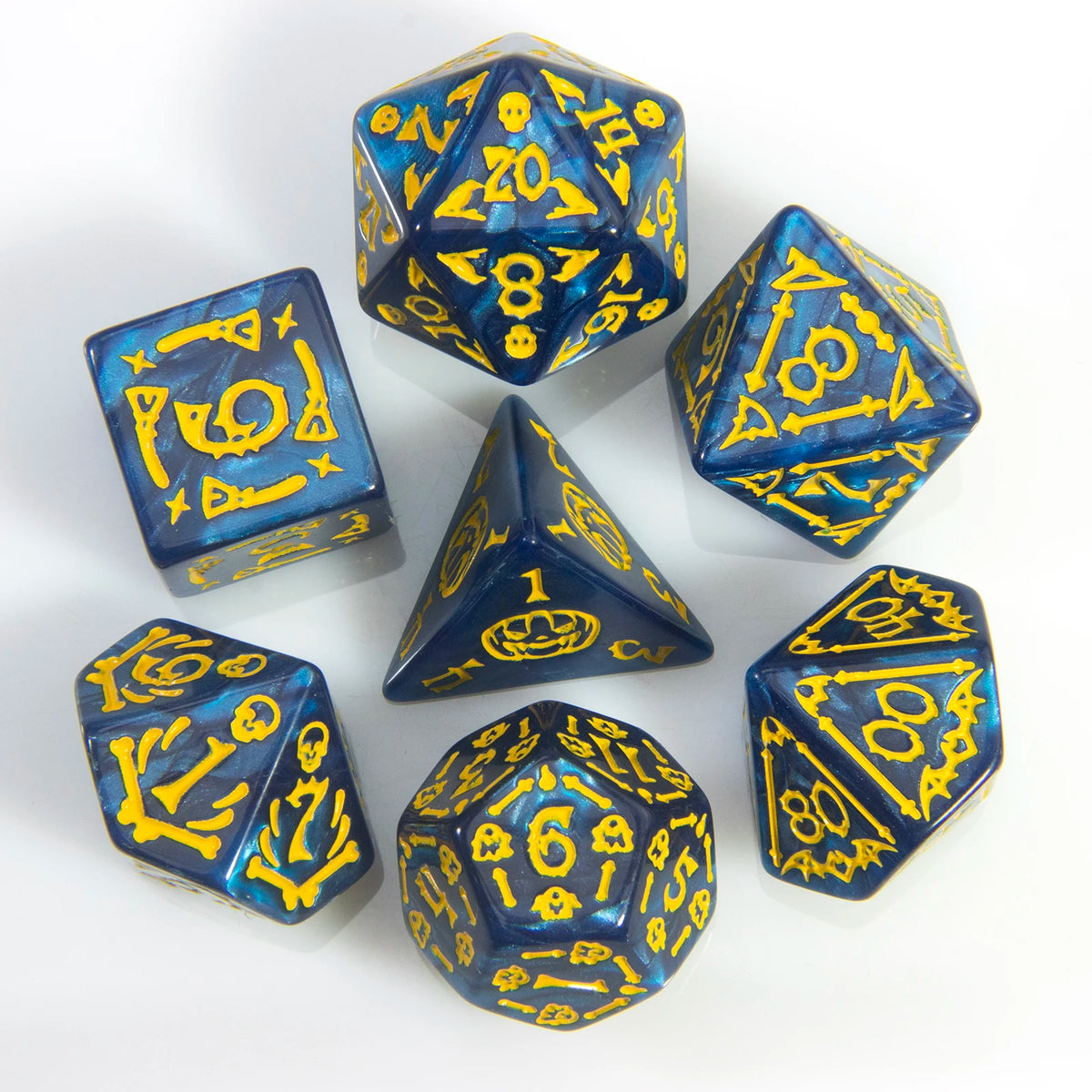 Halloween DND Dice Set 7-Piece Polyhedral RPG Dice D4-D20