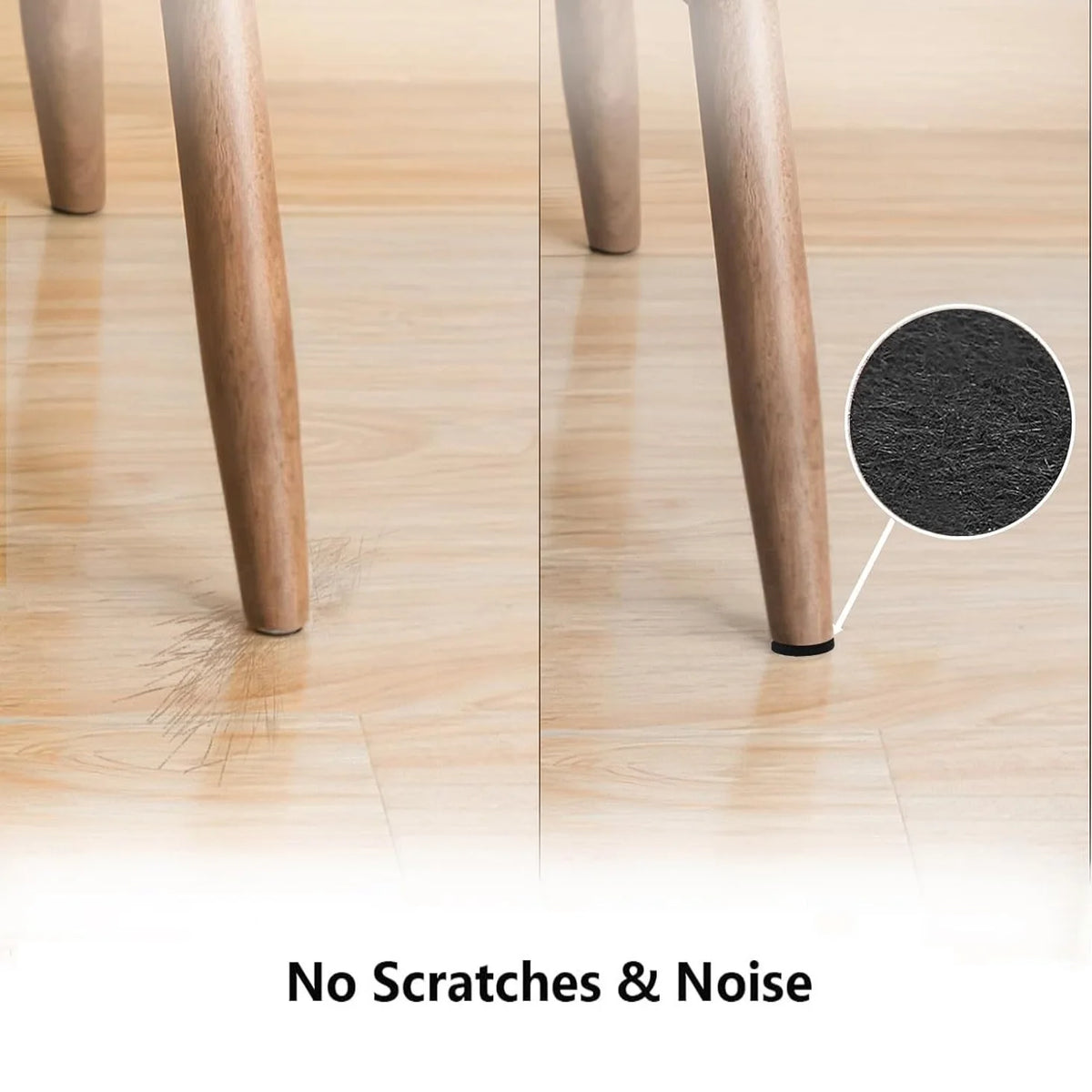 Felt Furniture Pads, 48 Pcs Self-Adhesive Round Floor Protectors
