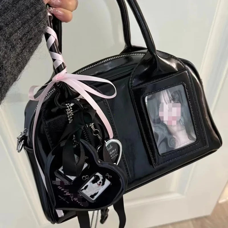 Y2K Transparent Ita Bag – Harajuku Korean Crossbody Shoulder Handbag for Women
