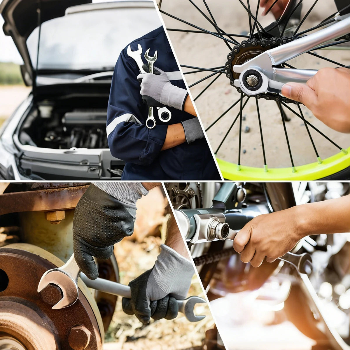 Chrome Vanadium Ratchet Wrench Reversible Ring Gear Set