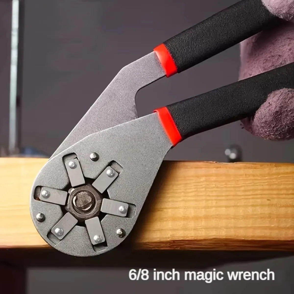 6/8 Inch Adjustable Magic Wrench Multifunction Hex Socket Spanner Household Hand Tool