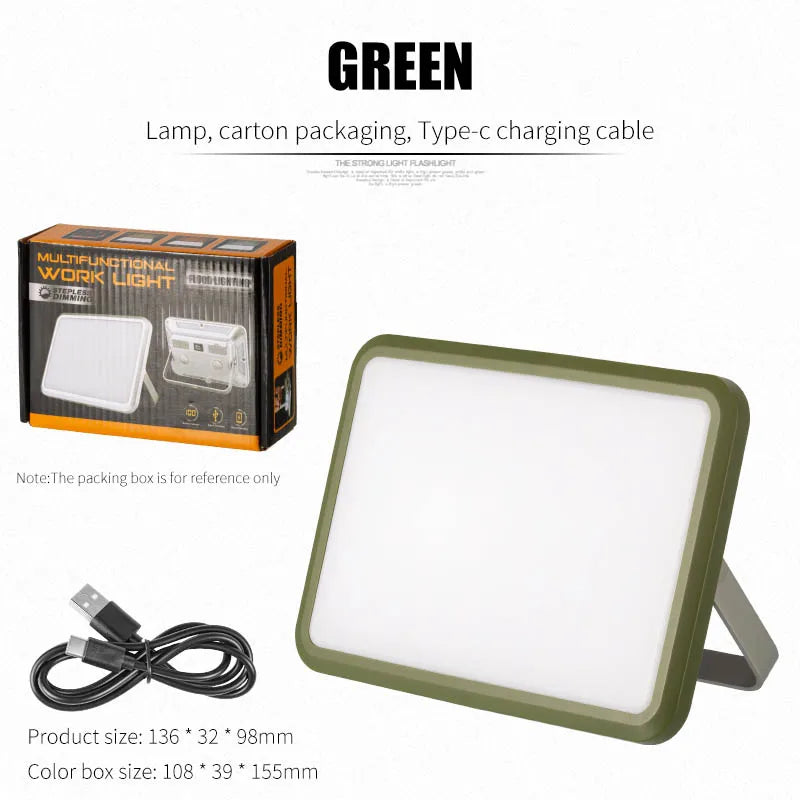 Magnetic Rechargeable LED Work Light - Super Bright Floodlight for Garage, Job Site & Camping