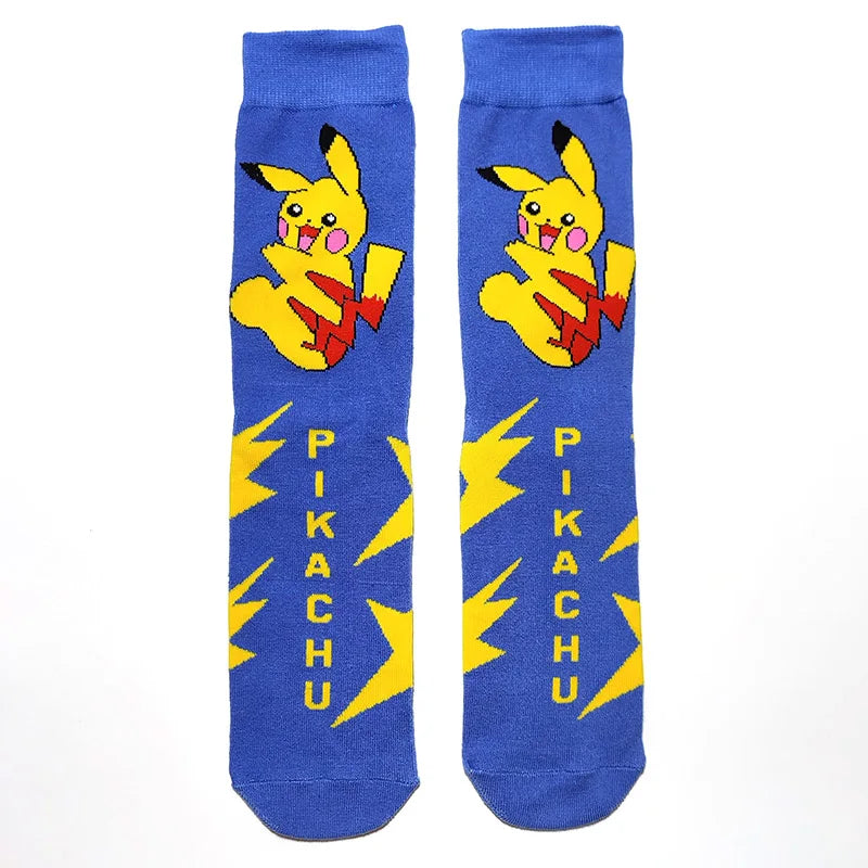 Pokémon Long Crew Socks – Pikachu, Eevee & Gengar Anime Cartoon Harajuku Athletic Socks
