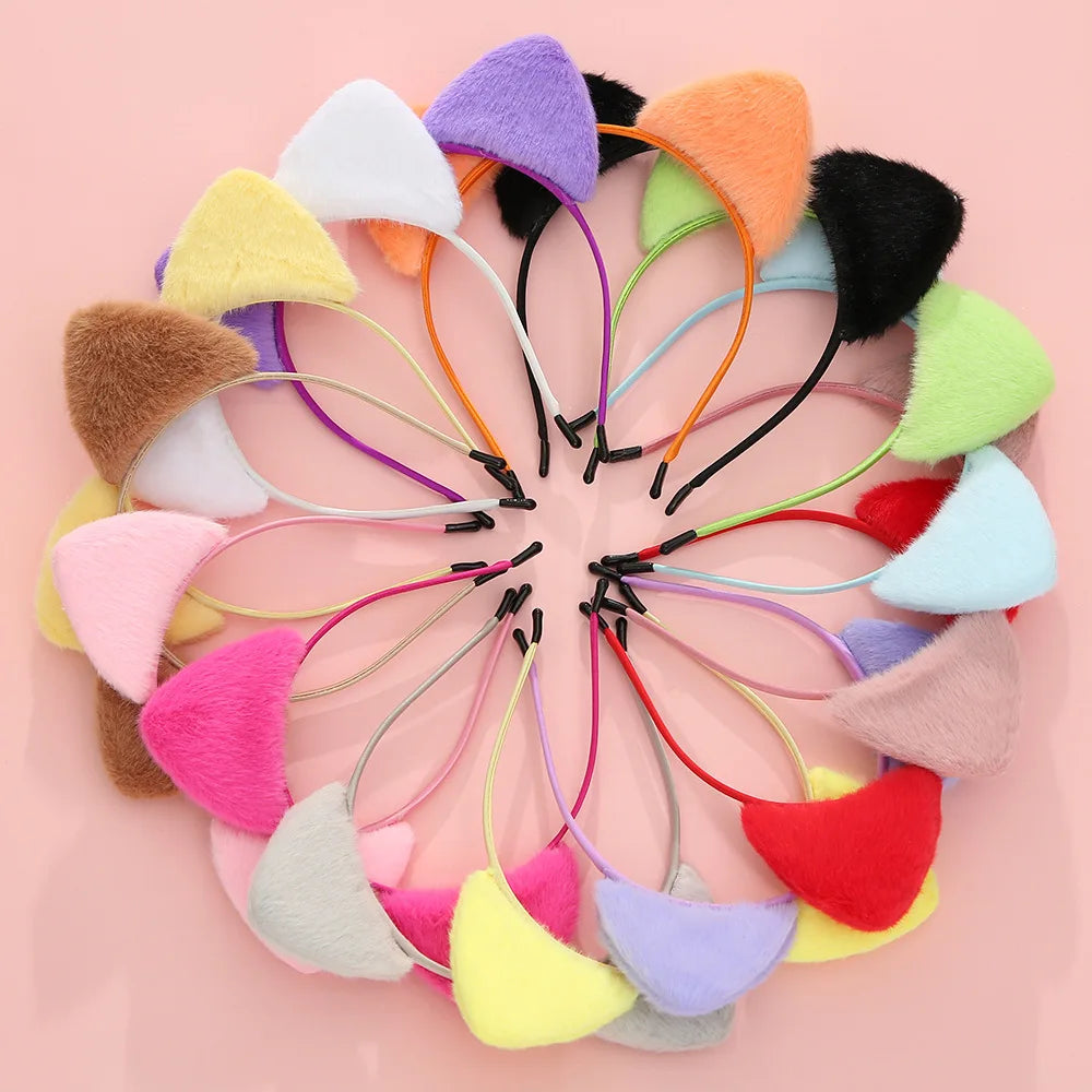 Cute Furry Cat Ears Headband – Cosplay Fancy Dress Hairband for Women & Girls
