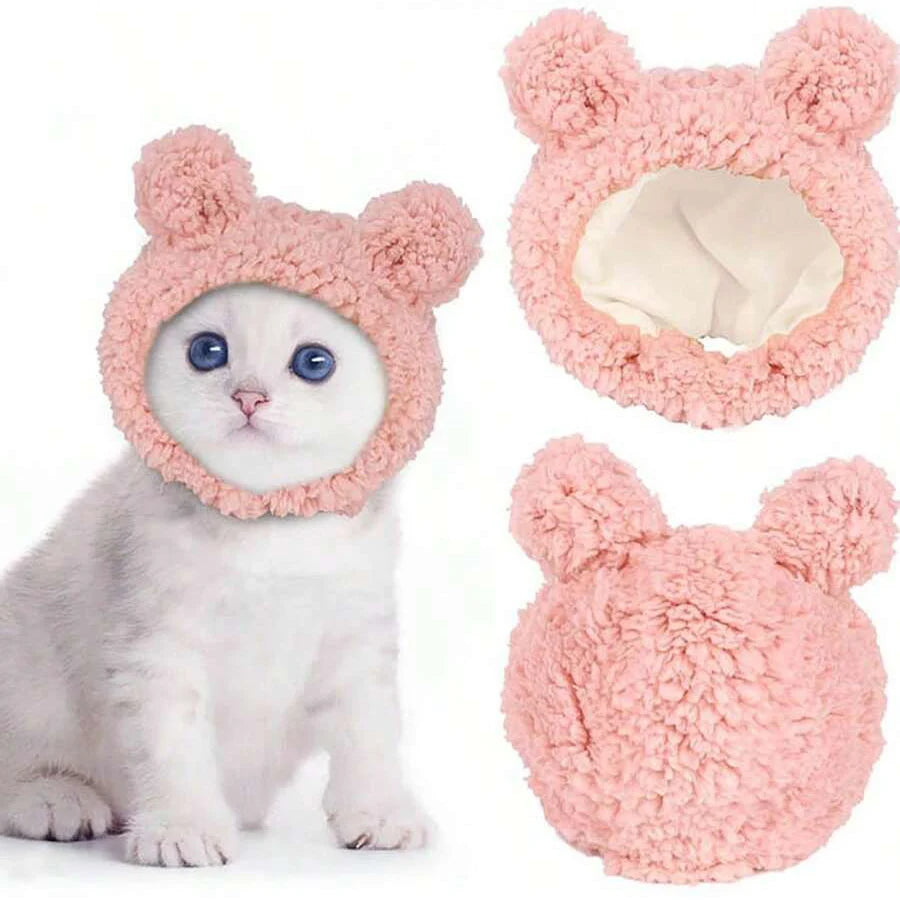 Pet Hats for Small Dogs and Cats, Lion Mane and Rabbit Ear Costume Headwear