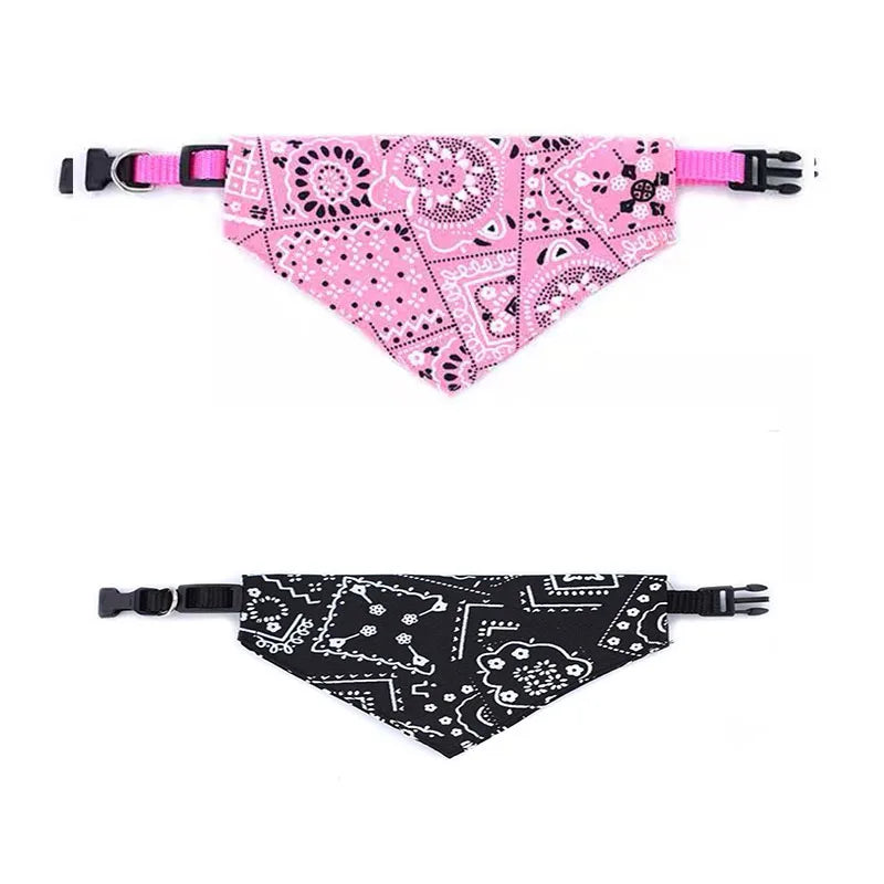 Adjustable Pet Triangle Bandana Scarf – Washable Dog & Cat Bib Collar for Birthday Parties