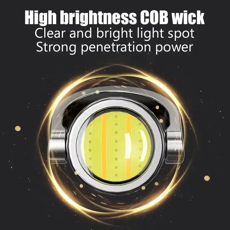 Mini COB LED Carabiner Light – Portable Hanging Work Light for Camping & Repairs