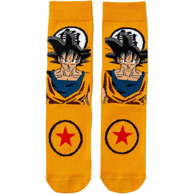 Bandai Dragon Ball Mid-Tube Socks – Anime Cartoon Cotton Crew Socks for Men
