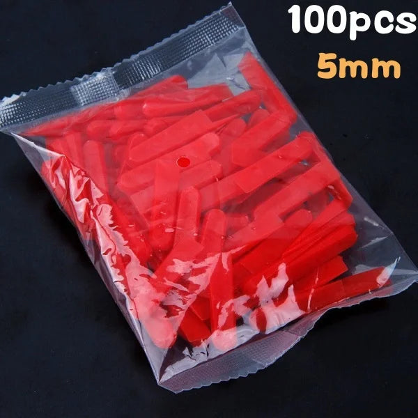 Tile Leveling Spacer Clips 100pcs, Reusable 5/6/10mm Wedge Tile Spacers