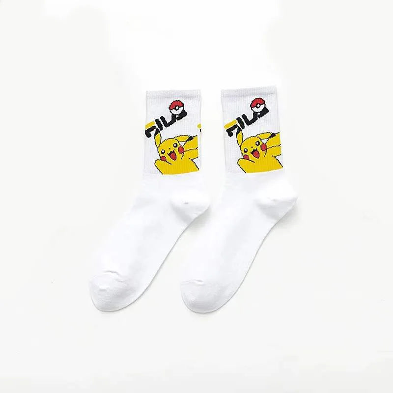 Pokémon Long Crew Socks – Pikachu, Eevee & Gengar Anime Cartoon Harajuku Athletic Socks