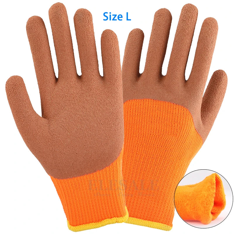 Waterproof Thermal Work Gloves, Winter Anti-Slip Garden & Builder Gloves