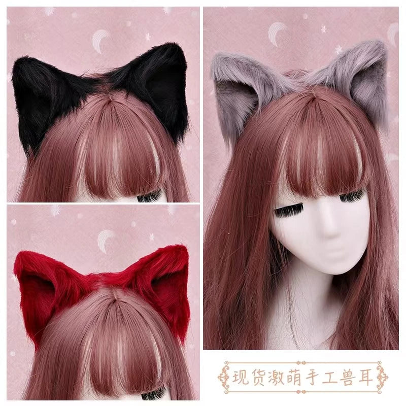 Lolita Gothic Cat Ears Headband - Kawaii Anime Cosplay Hair Accessory