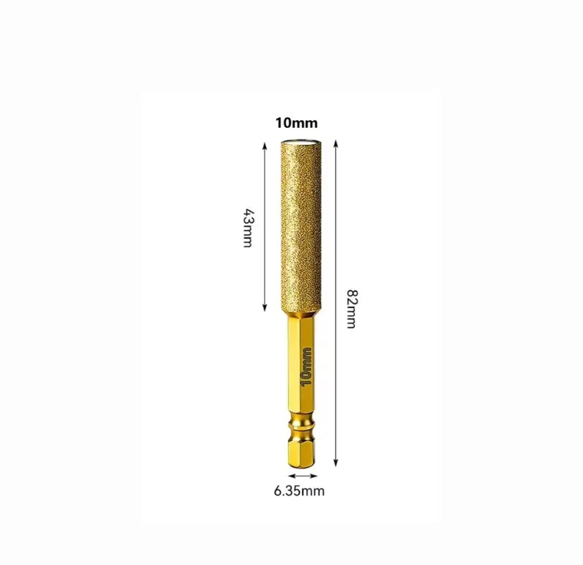 Diamond Core Drill Bit Hex Shank Dry Hole Saw Set for Ceramic Tile, Granite & Marble