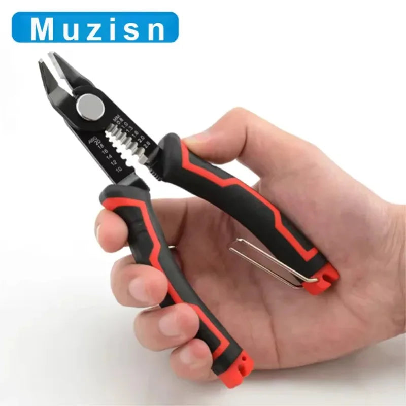 Mini Wire Cutter Pliers - Diagonal Cutting Wire Stripper Electrical Hand Tool, Spring Loaded