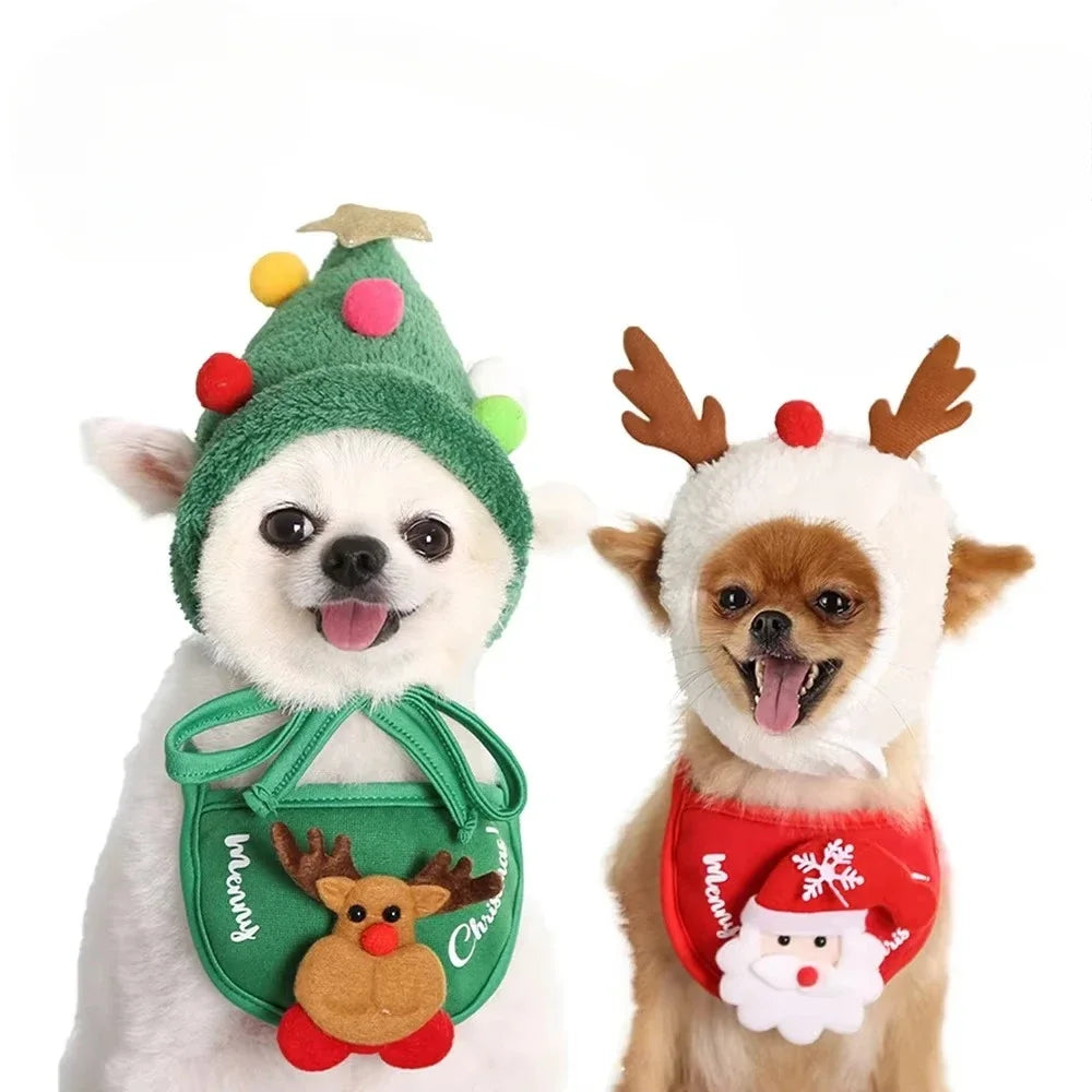 Christmas Pet Santa Hat – Festive Xmas Costume Cap for Dogs & Cats