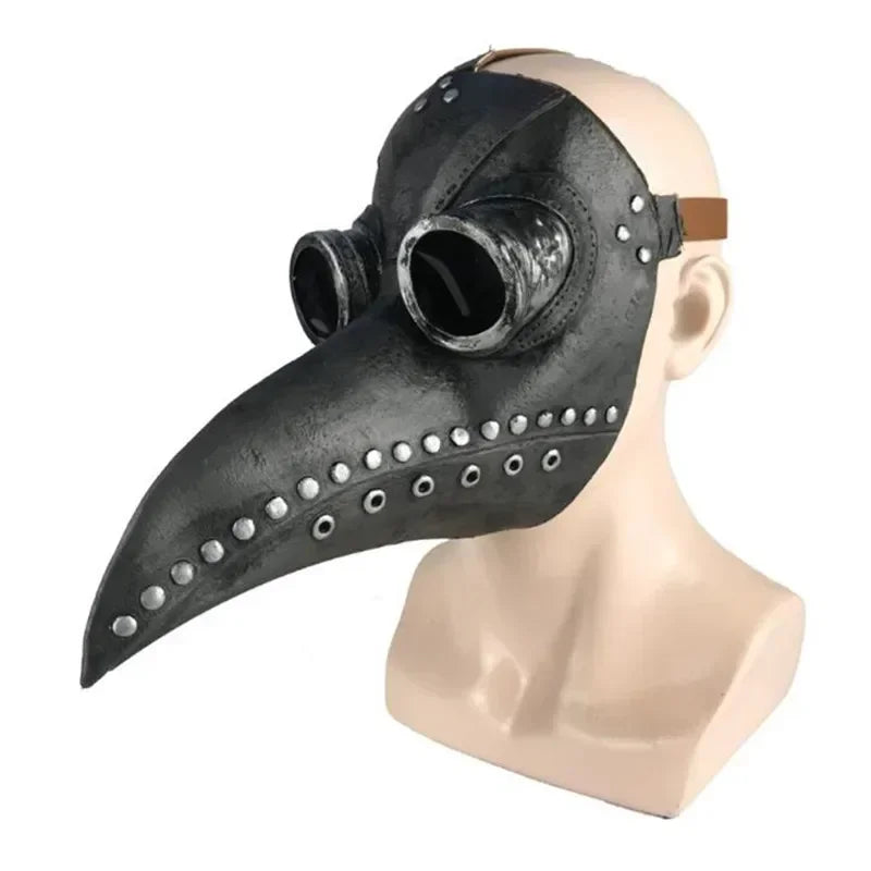 Plague Doctor Latex Mask – Steampunk Bird Beak Halloween Costume Mask for Adults & Kids