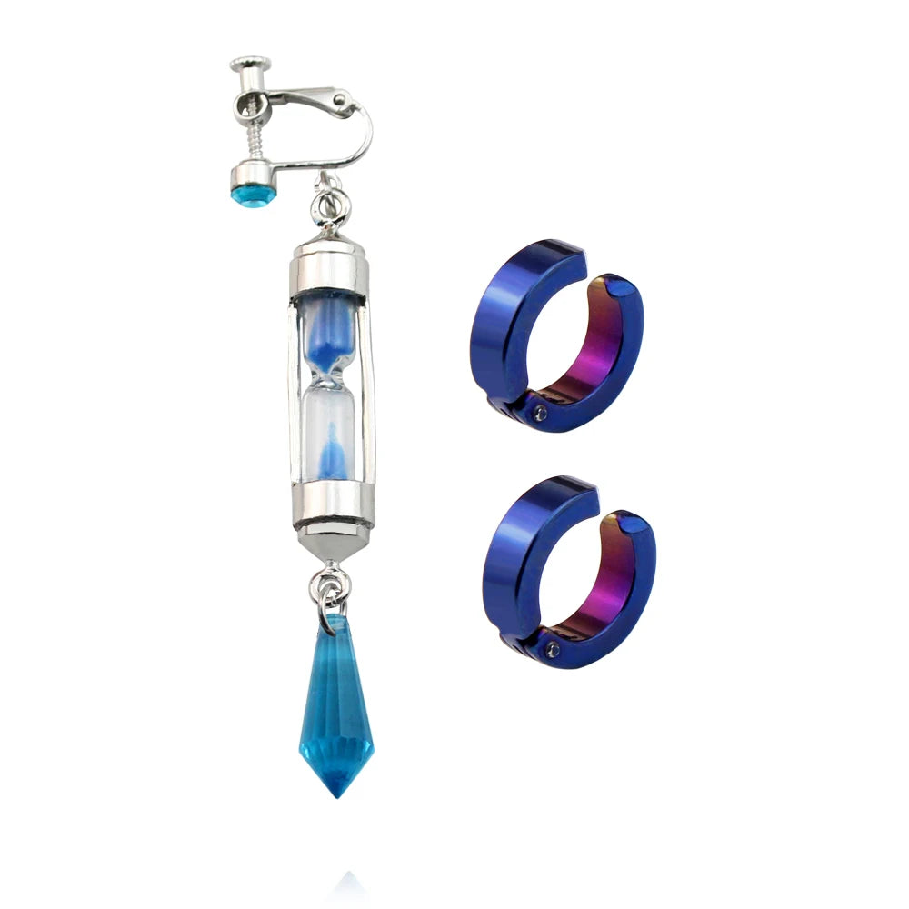 Vanitas Hourglass Anime Drop Earrings Ear Cuff Cosplay Jewelry Unisex Gift