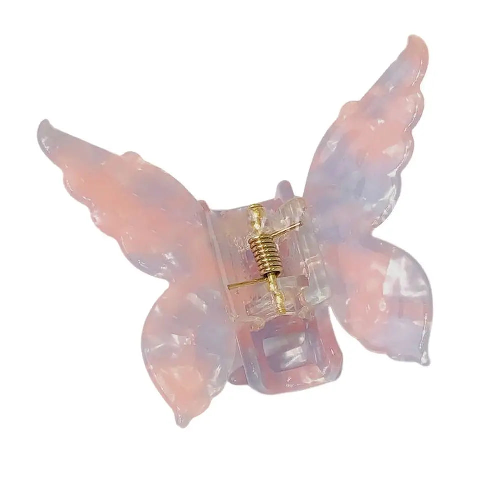 French Retro Butterfly Hair Claw Clips – Acetate Back-of-Head Updo Hair Grabbers for Women