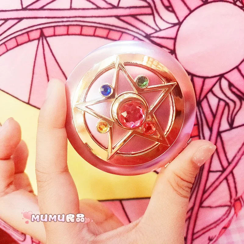 Sailor Moon Compact Mirror - Anime Magic Wand Folding Travel Makeup Mirror