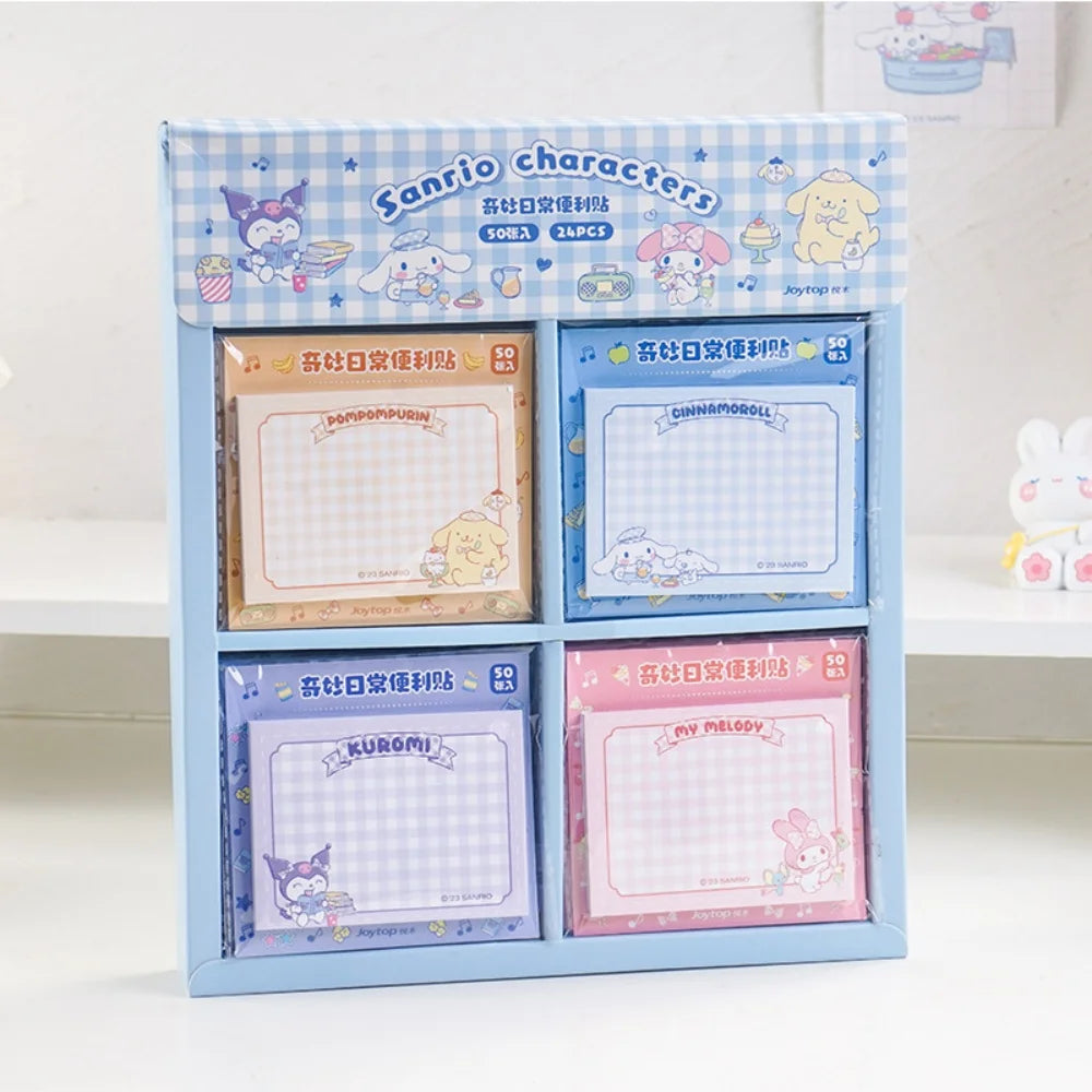Genuine Sanrio Kuromi Cinnamoroll Melody Sticky Note Pads Cute Stationery Set
