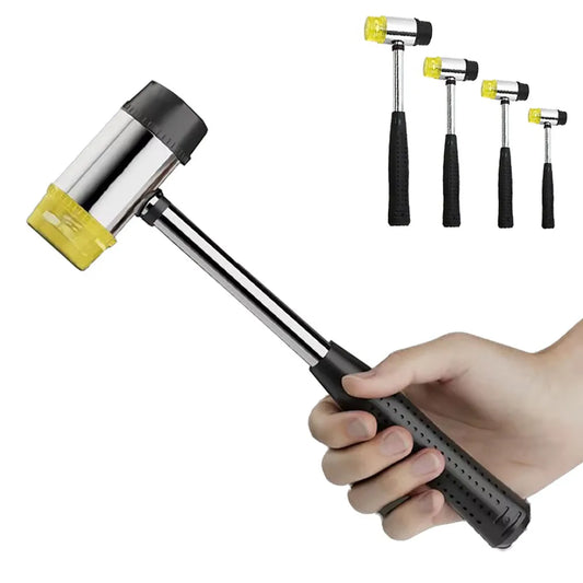 Dual Head Rubber Mallet with Insulated Detachable Handle – Soft Hammer for DIY