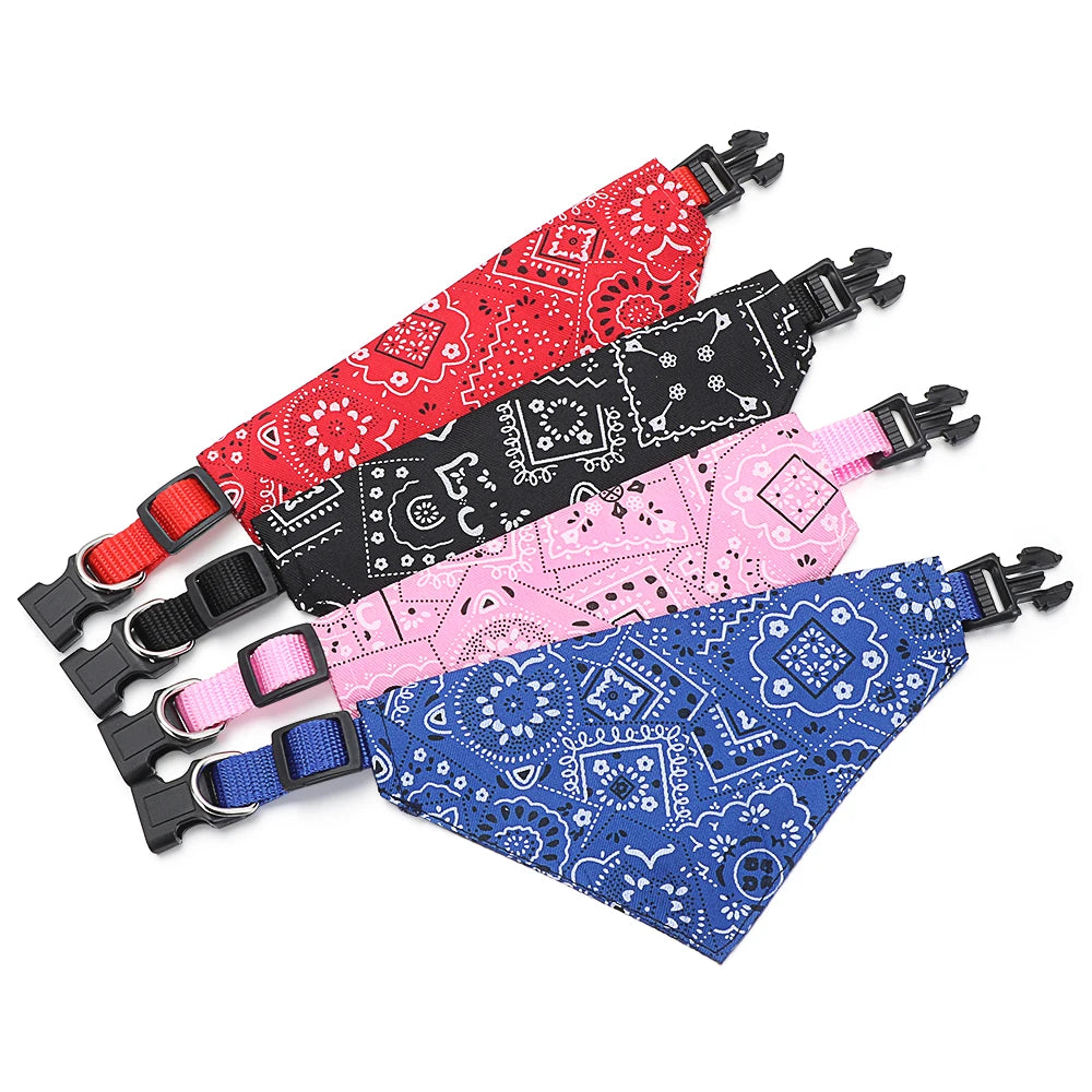 Washable Pet Triangle Bandana Bib – Adjustable Neck Scarf for Small, Medium & Large Dogs and Cats