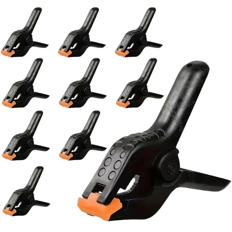 8-Piece Heavy-Duty Spring Clamps Set, 3-Inch Wide Jaws, Non-Slip