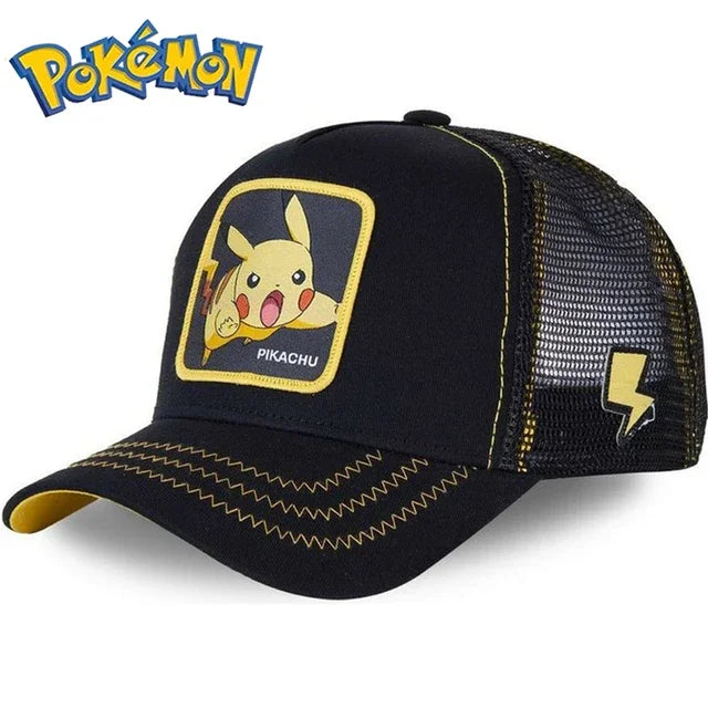 Pokémon Pikachu Baseball Cap – Adjustable Anime Cartoon Snapback Hat for Kids, Women & Men