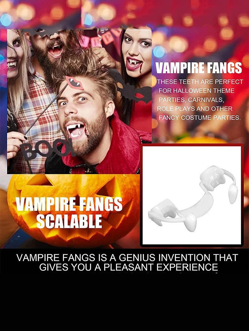 Vampire Fangs Teeth Halloween Costume Cosplay Party Favors Prop
