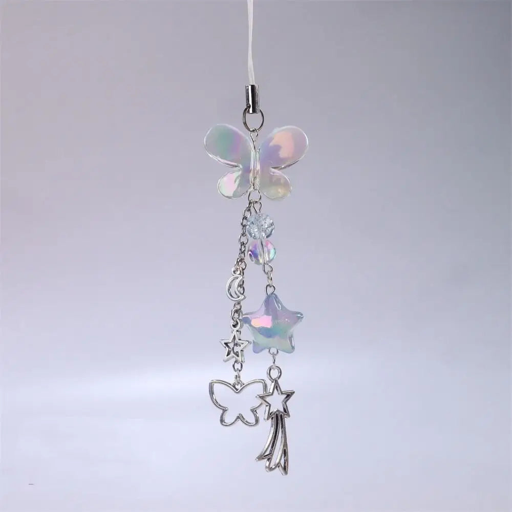Y2K Butterfly Phone Charm Strap - Cute Phone Lanyard & Bag Pendant