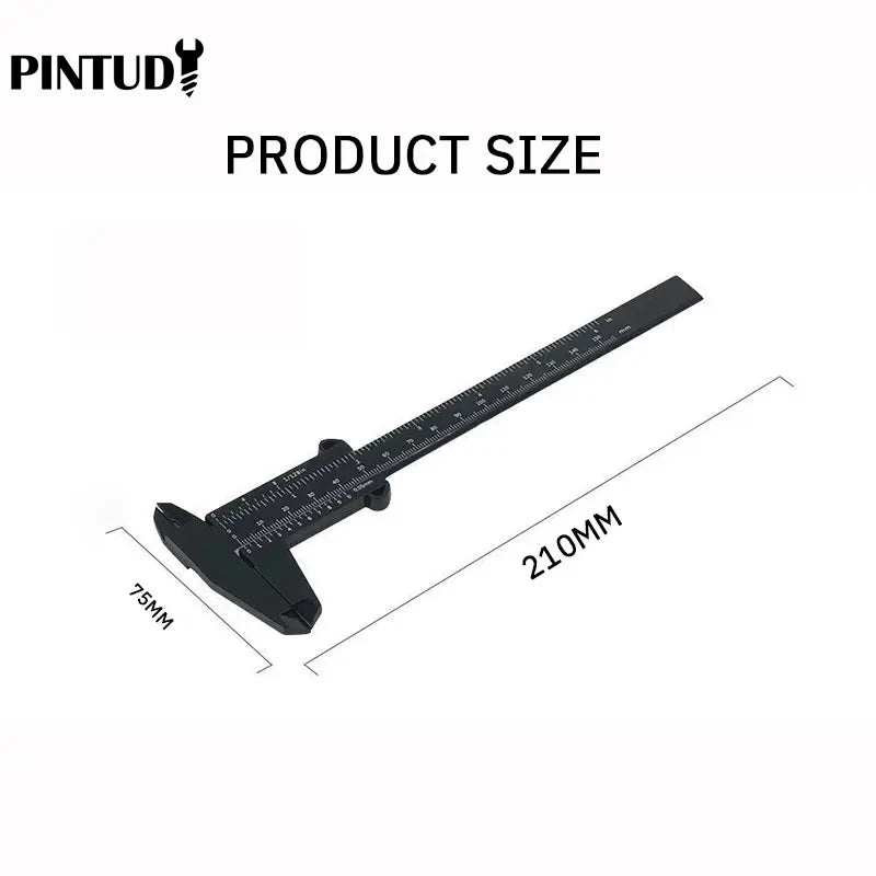 Plastic Vernier Caliper 0-150mm - Pocket Measuring Ruler for DIY & Woodworking