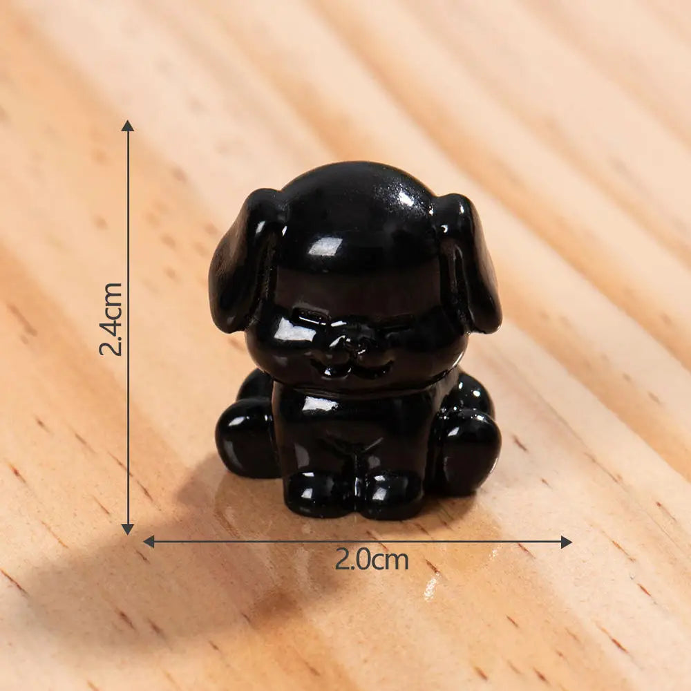 Black Cat Resin Figurine Mini Cartoon Animal Ornament Desktop Decoration Car Micro-Landscape
