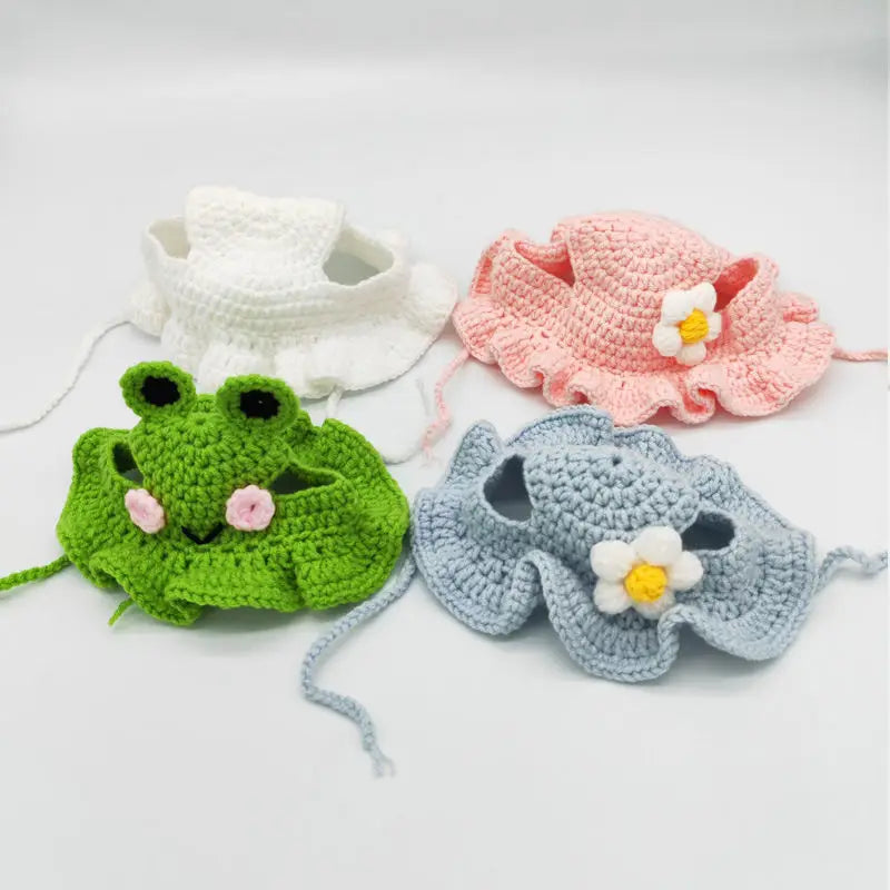 Knitted Cat Hat for Pets – Cute Cosplay Party Headwear
