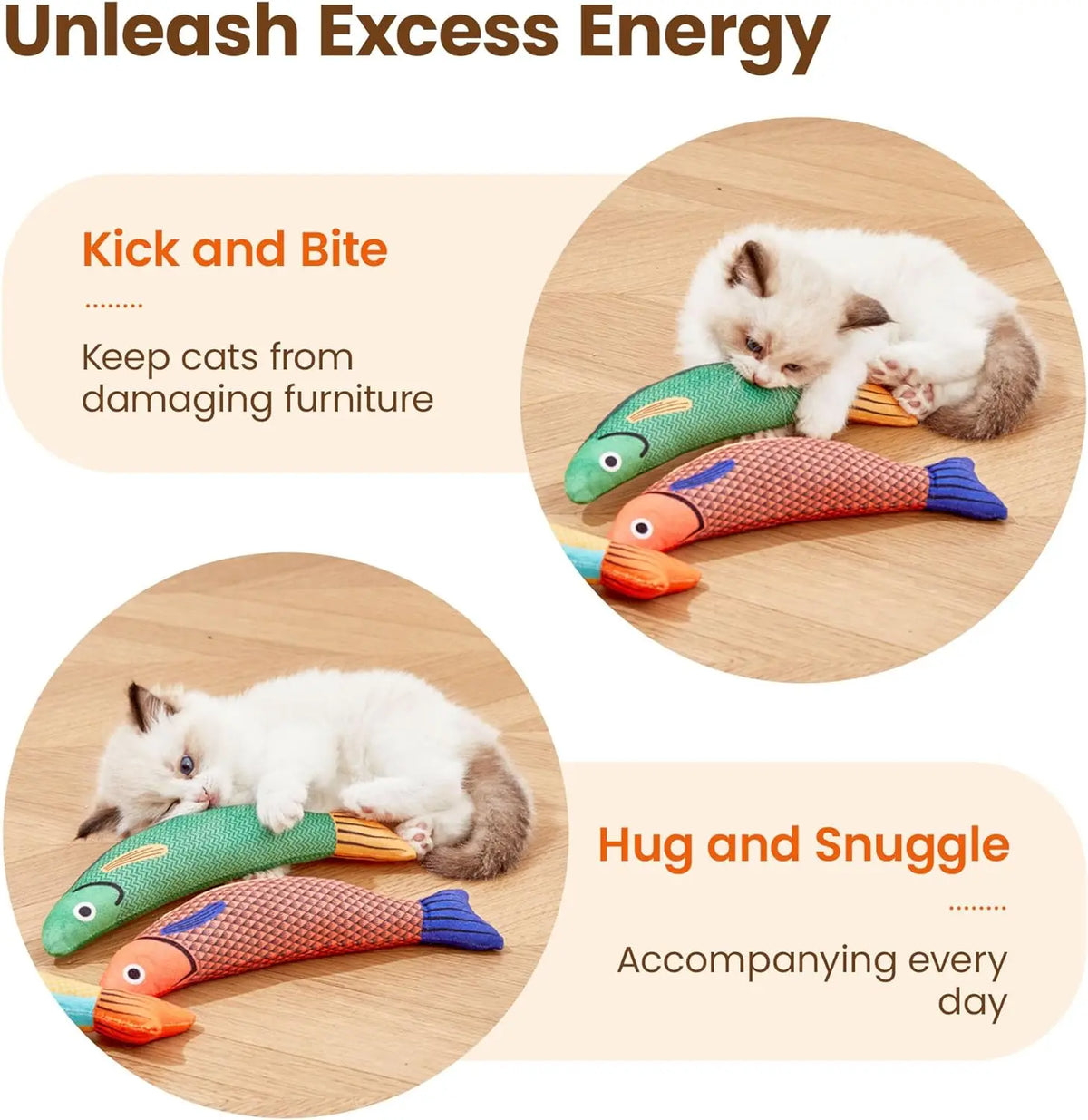 Fish Shape Catnip Cat Toy Plush Teeth Grinding Interactive Kitten Chew Toy