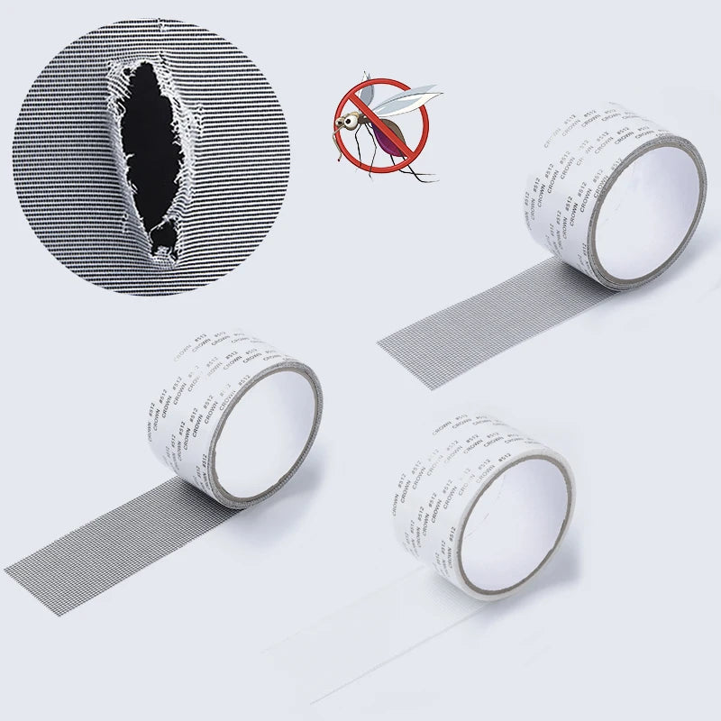 Window Screen Repair Tape, Waterproof Anti-Mosquito Mesh Patch for Doors & Windows